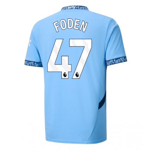 Fotballdrakt Herre Manchester City Phil Foden #47 Hjemmedrakt 2024-25 Kortermet